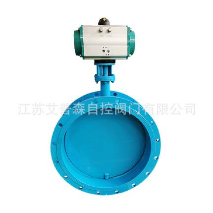 调节型大口径通风阀门 D641W-1C气动高温烟气通风法兰蝶阀