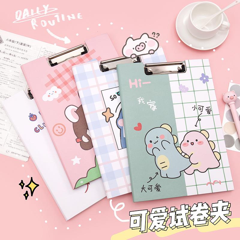 卡通A4夹板学生用品绘画写字垫板办公文具双层文件夹板票据夹