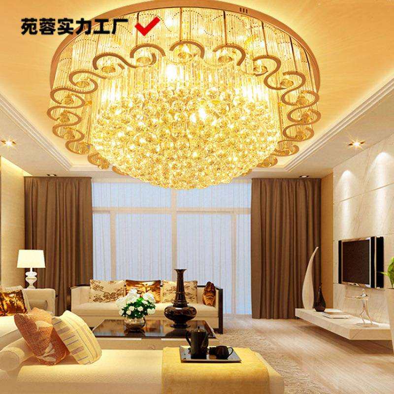 吸顶灯欧式卧室餐厅LEDS金别墅豪华现代大气水晶灯客厅灯家用灯具