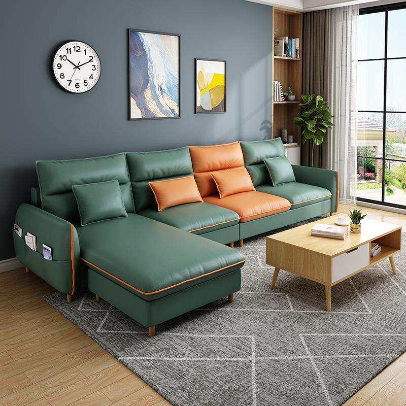 北欧免洗科技布艺沙发现代简约小户型三人位2.4m客厅组合贵妃套装