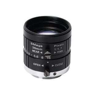35mm手动光圈工业镜头高清500万像素无畸变C接口定焦道路监控镜头