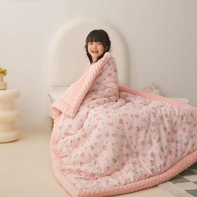 全棉双层纱儿童被子婴999999儿棉被宝新生春秋幼儿冬季豆豆园绒盖