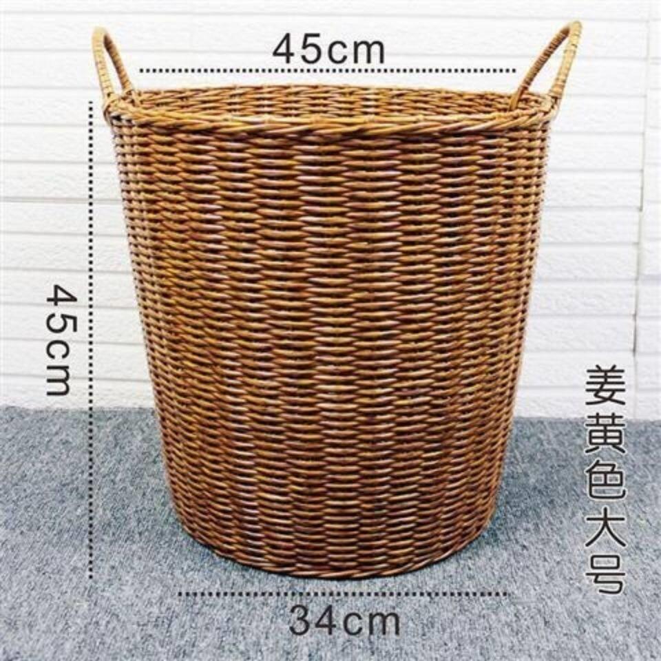 脏衣服洗浴收纳篮藤制床头蓝子栏筐竹篮子筐篓子放毛巾美容院双层