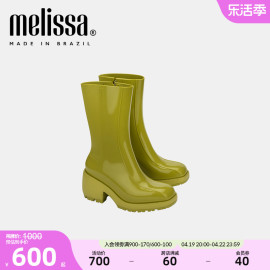 melissa梅丽莎潮酷英伦风，时尚潮流女士高跟长筒靴33324