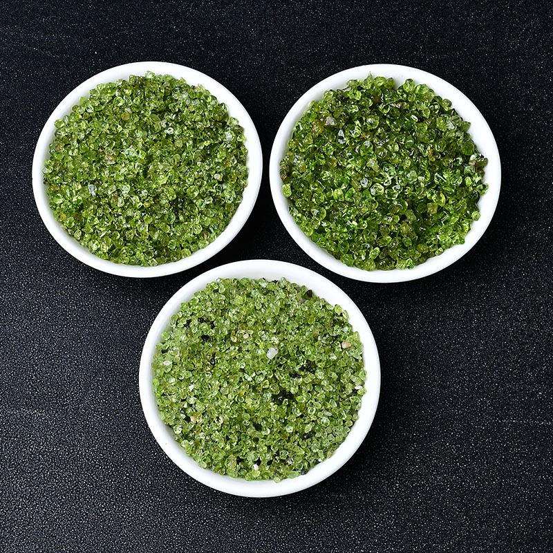 天然橄榄石碎石 鱼缸花盆装饰用品 小石子水晶碎石