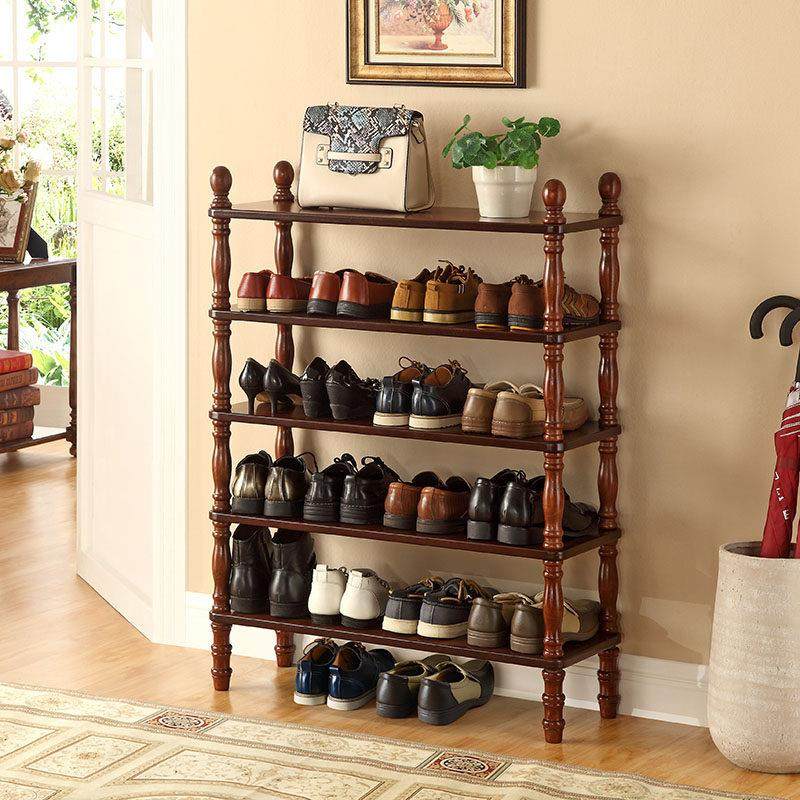 美式实木鞋架多层架欧式复古家用门口鞋柜多层简易收纳架置物架,住宅家具,鞋架,淘宝优惠券,粉丝福利购,淘宝优惠卷