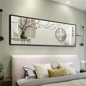 主卧室床头挂画中国风花壁画新中式 画T123饰 景墙房间艺术鸟酒店装