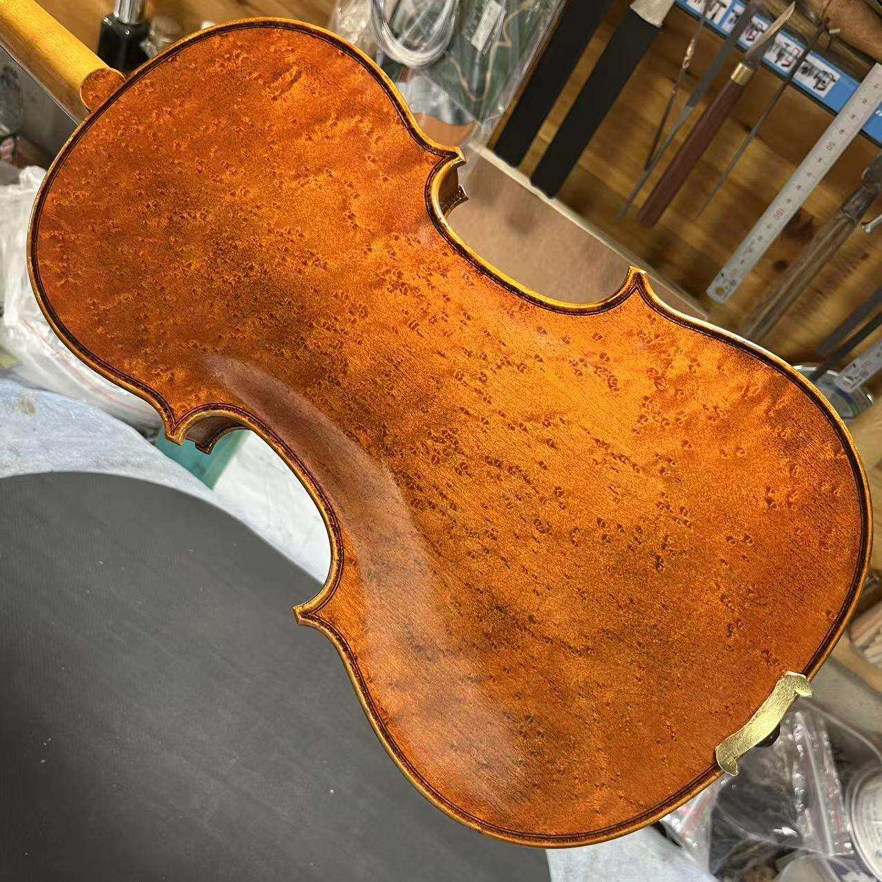 高档雀眼独板枫木油性漆小提琴