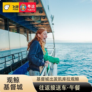 新西兰凯库拉观鲸一天游 出海赏鲸 基督城出发 酒店往返接送+午餐