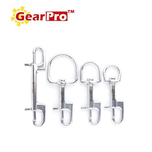 GearPro 316潜水双头扣弹簧快卸扣挂勾配件 潜水单头扣单头钩挂扣