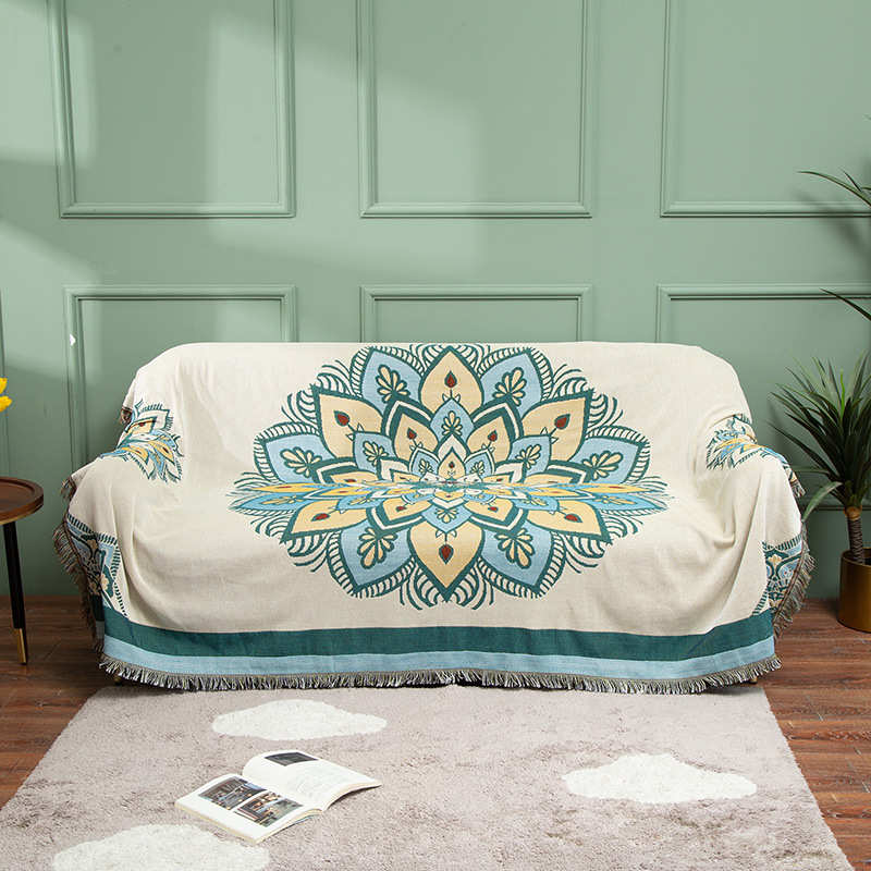 厂家销售北欧风沙发巾沙发毯沙发罩全盖民宿四季用线毯