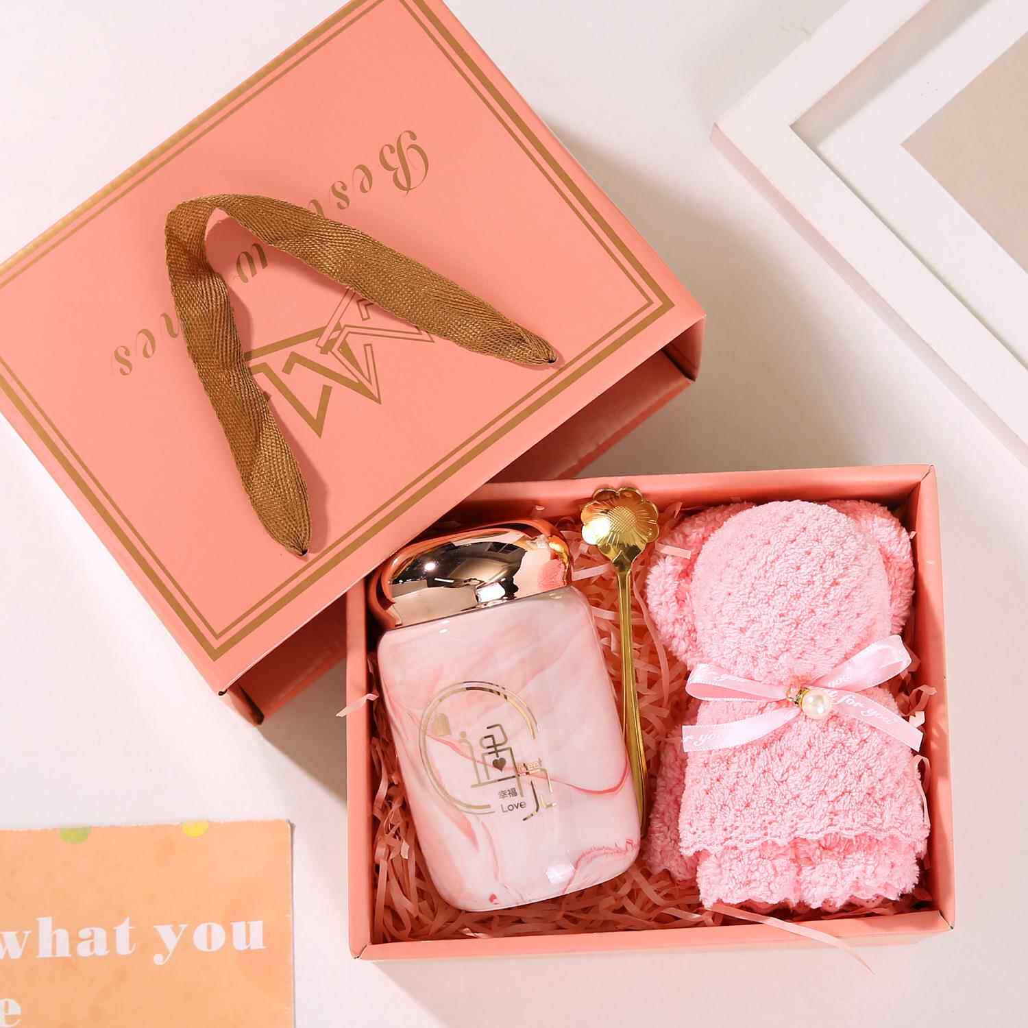 陶瓷马克杯结婚伴手礼水杯珠宝店礼品商务地推教师节套装创意礼盒