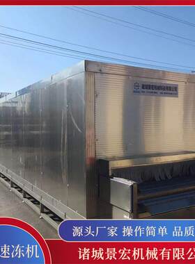 海鲜小龙虾保鲜冷鲜隧道式速冻机 牛羊肉类商用大型速冻设备