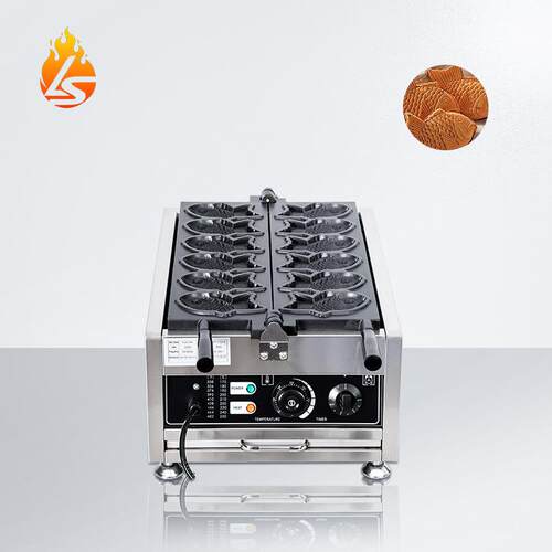电热鲷鱼烧机摆摊创业韩式小鱼饼机闭口六孔商用鲷鱼烧机器