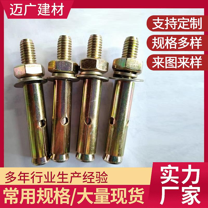 厂家国标镀锌五金配件膨胀螺栓螺母拉爆丝杆花兰规格齐全