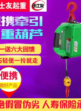 FUO220家用便携式钢微型电动提葫芦小V型小吊机丝绳升机电葫芦起