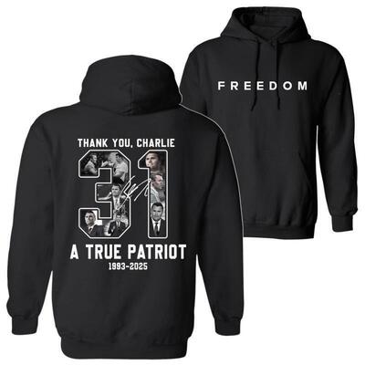 R 60600 Freedom Charlie Kirk Hoodie 卫衣