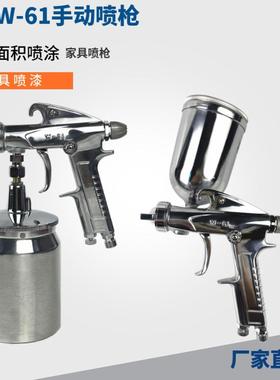 台湾W-61喷枪 高雾化家具油漆喷枪WIDER-61模具模型w61手动喷漆枪