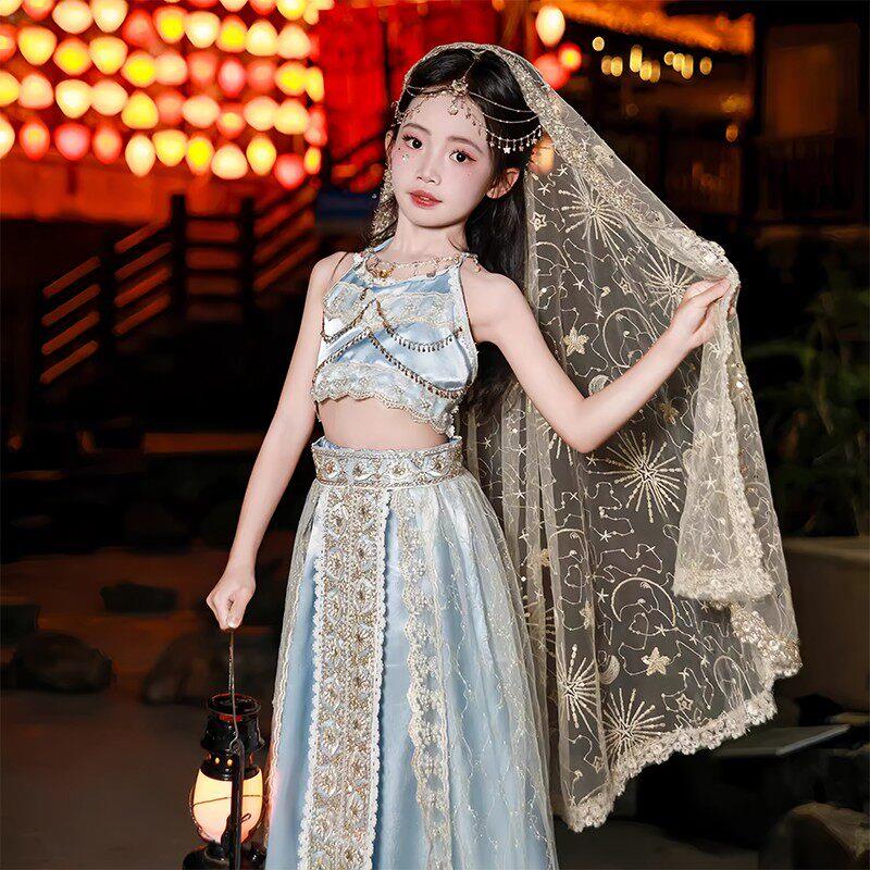 女童汉服2026敦煌异域风情演出服小女孩沙漠西域苗疆少女古风套装