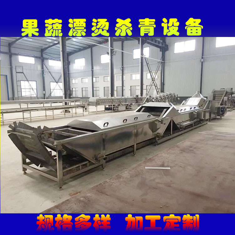 鸭胗预煮机杀菌机果蔬蒸煮漂烫流水线 连续式黑水虻加工流水线