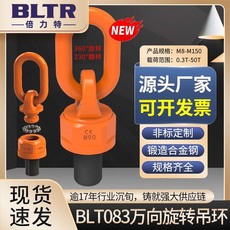 倍力特VWBG万向旋转吊环锻造合金钢360°起重吊环可旋转风电吊环