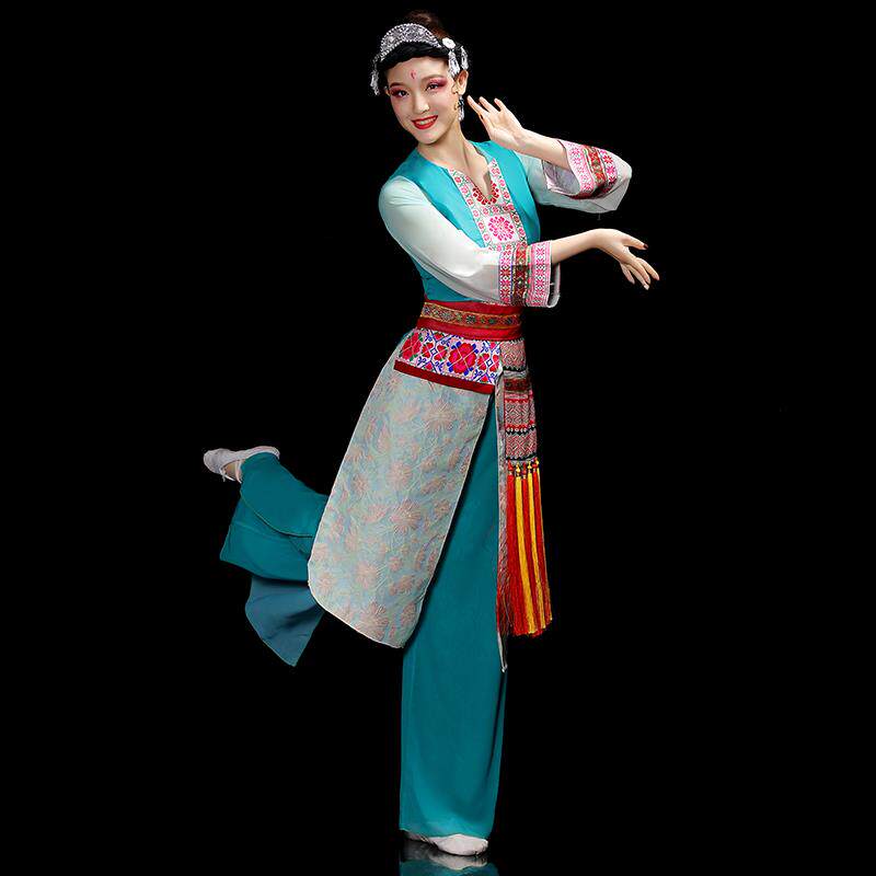 正品新款荷花同款花瑶女族服装女盛装云南瑶族表奖演彝苗族演蹈出