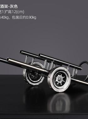 正品复古怀旧酒铁艺车红架酒摆件欧式创意家摆居电视柜柜桌面装饰