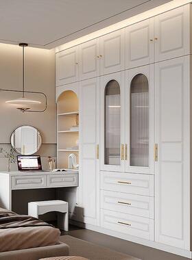 桌欧式白色衣柜书现简约桌代奶油风柜子转角ali-7109电脑大衣橱欧