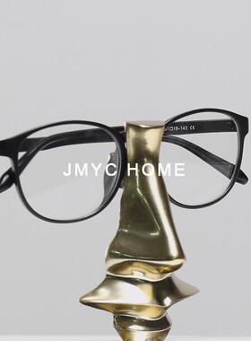 现代奢创意艺术轻眼镜装饰支架创意板间玄书关电视柜桌酒柜摆VJO