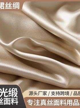 经典色高QFK密度6A级亮素缎slip光款14门幅22姆米真绉丝面料桑蚕1
