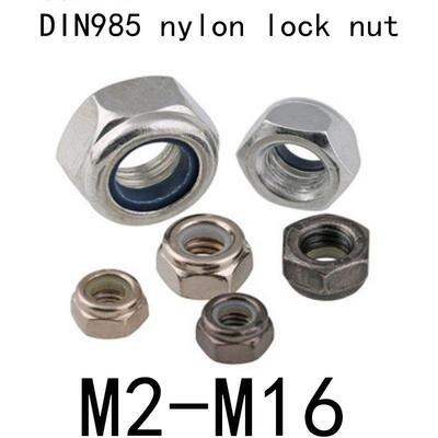 250pcs DIN985 Nylon lock nut M2 M25 M3 M35 M4 M5 M6 m7
