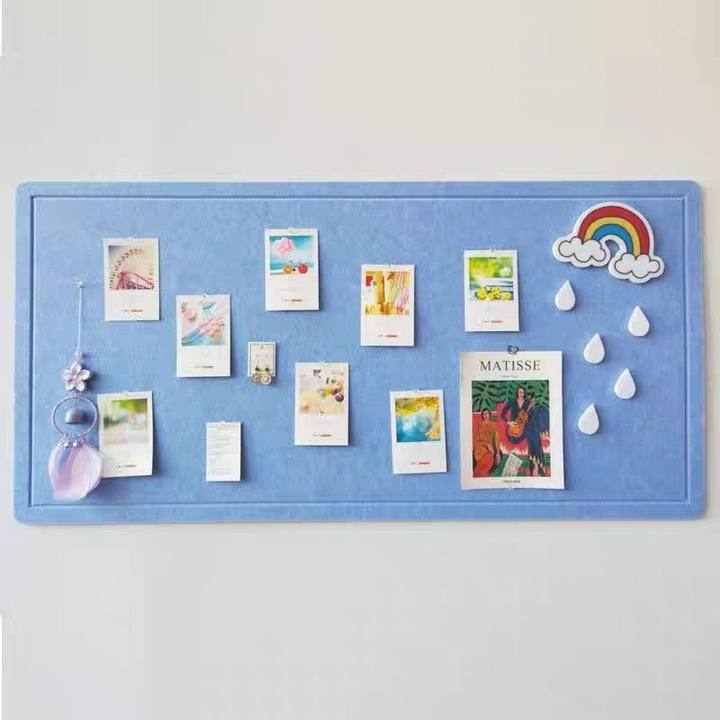 毛毡墙贴自粘幼儿园作品展示照片墙公告栏彩色毛毡吸音板