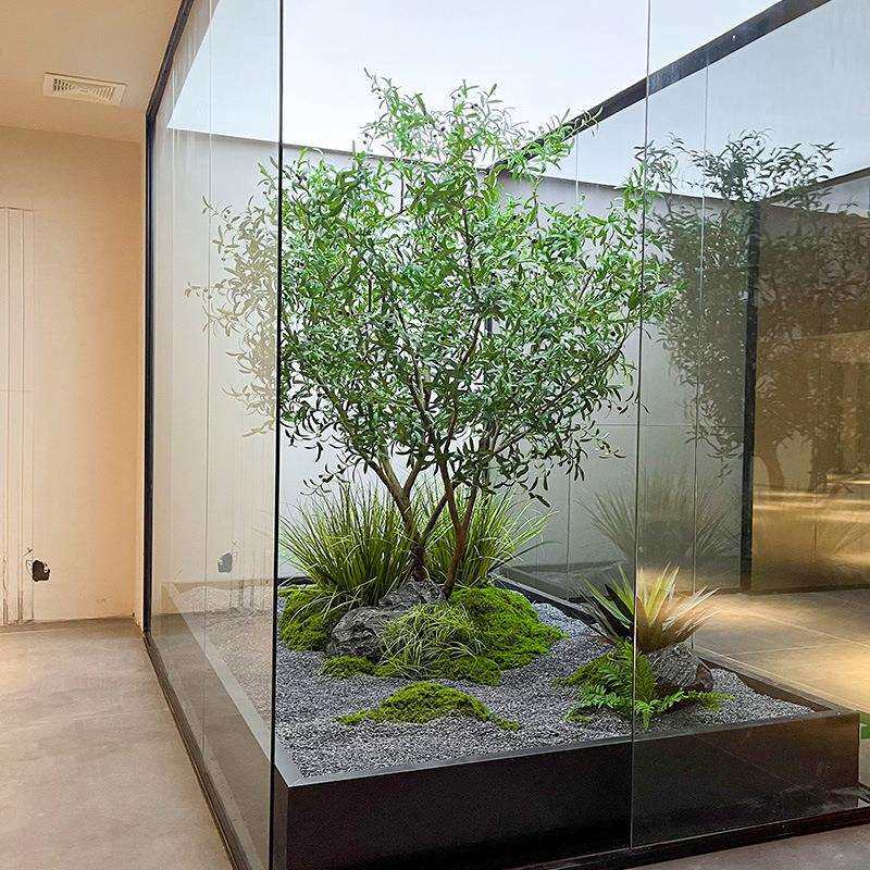 橄榄树大型仿生假绿植室内外景观装饰橱窗造景仿真植物树真