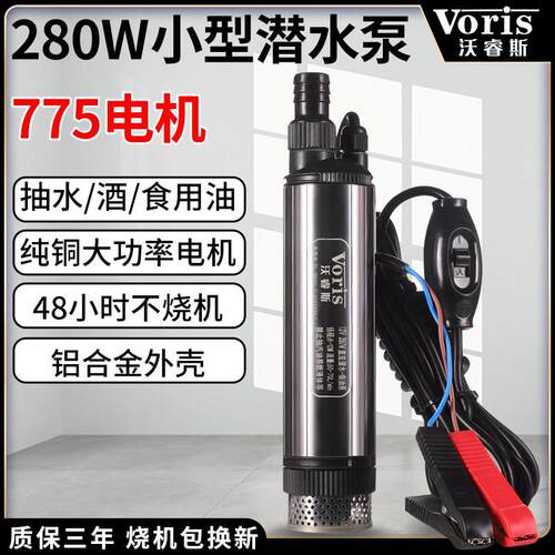 12v抽水泵电动车载小抽水泵小型潜水泵抽海水家用220v大流量24v