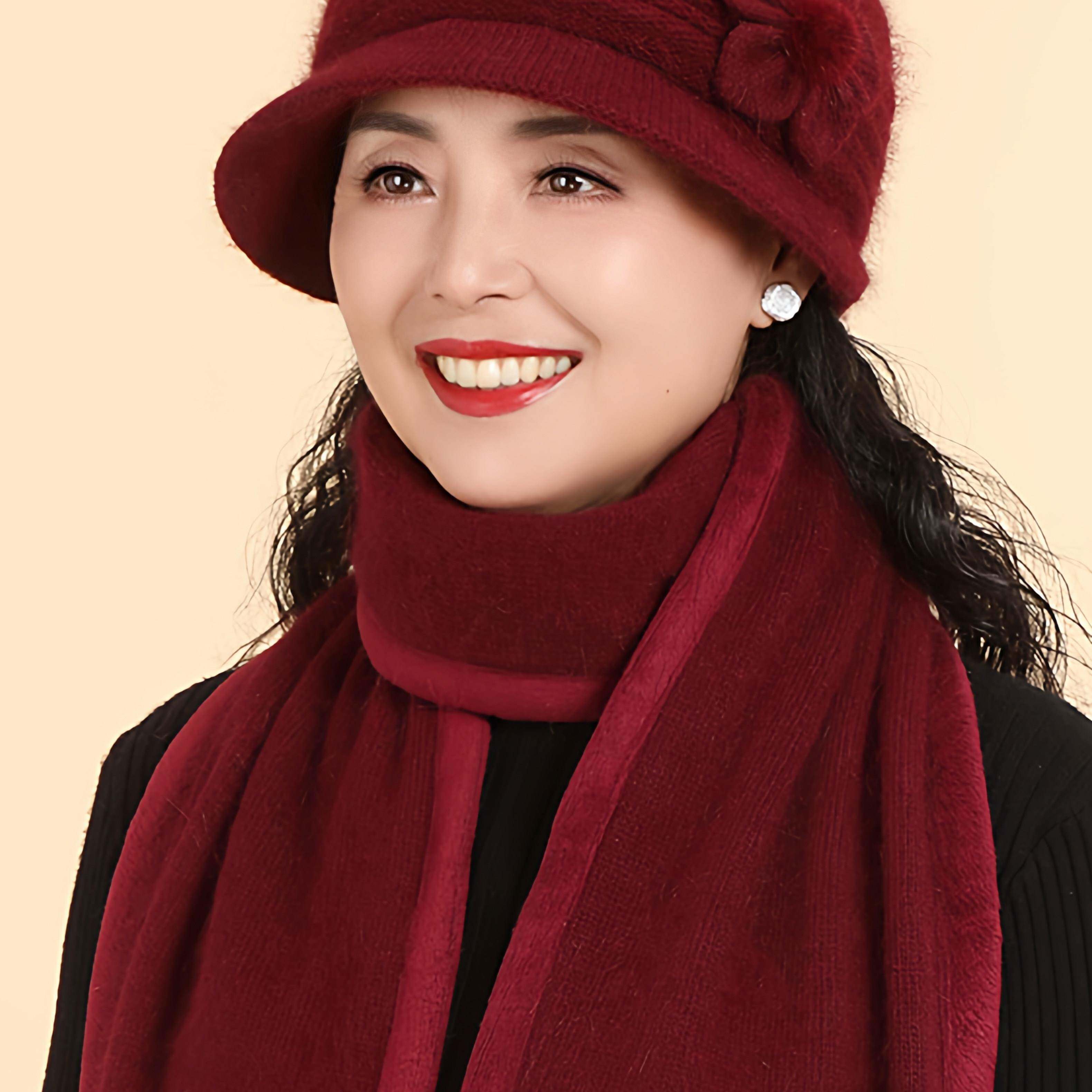 2025新款中老年母亲保暖兔毛帽冬季老人奶奶帽冬季妇女婆婆棉帽
