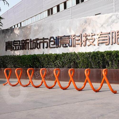厂家】新款自行车停车架创意停车架插入式自行车摆放架栓车柱