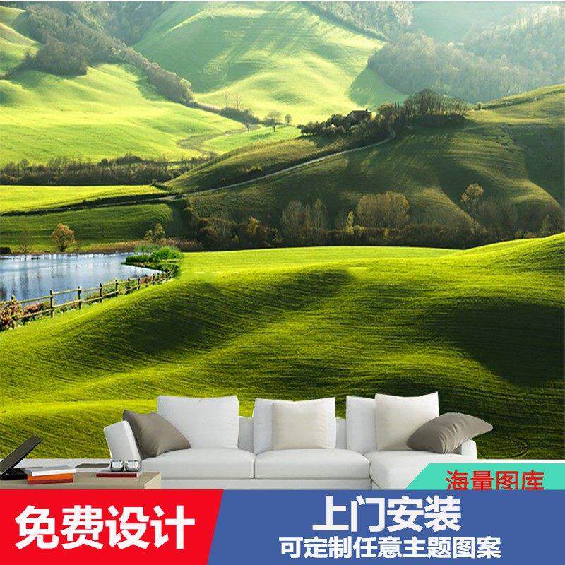 立体卧室大自然背景墙布影视墙壁定制壁画