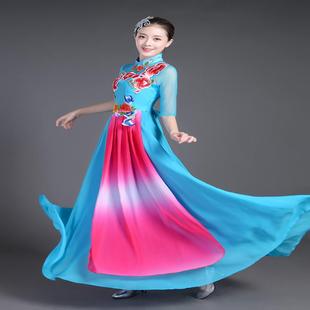 高档2071新款 大合唱服长裙礼演出服成人团女士连衣裙主持人服合唱