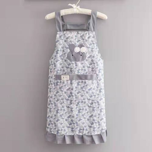 竹节棉工作服耐磨透气围裙套装