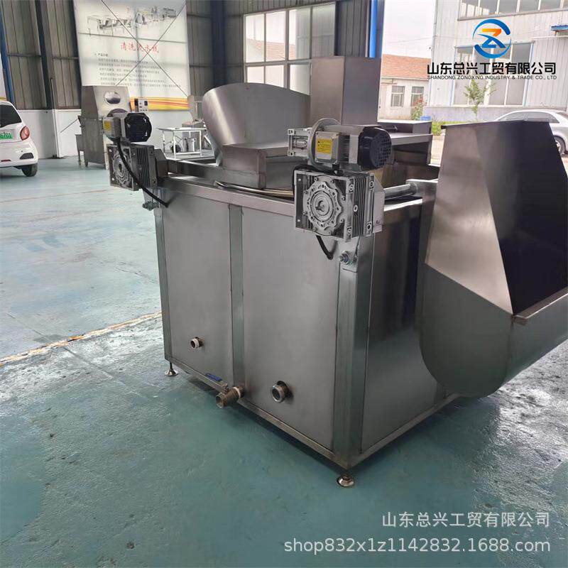 全自动油水分离油炸机 牛肉干大型油炸机 诸城油炸机厂家保修一年