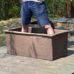 复古特大号紫砂陶瓷庭院水缸家用大花盆室外口径粗陶花盆