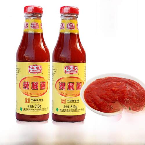 厦门特色老字号海迪辣酱310克*2瓶蚵仔炒蘸酱面条炒年糕麻辣拌饭