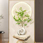 轻奢现代简约屏风隔断九鱼图办公室玄关卧室门对门家用铝合金座屏