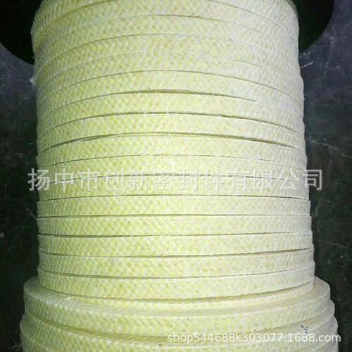 应家供热磨机专312用芳纶纤维填料柔石墨盘根厂四氟性编织密封盘