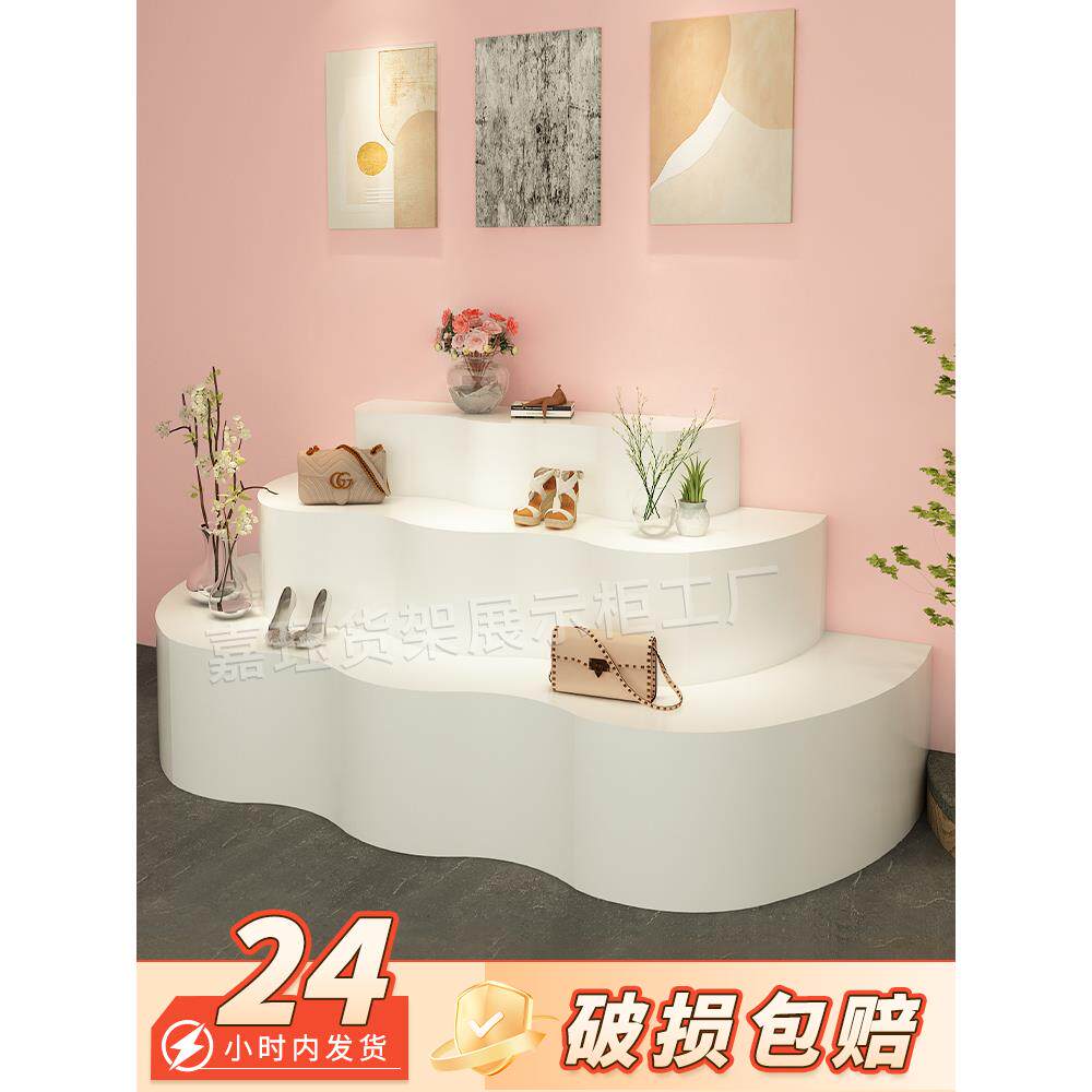 服装店中岛展示台鞋子架展示架鲜花店流水台中岛展示柜异性展示台