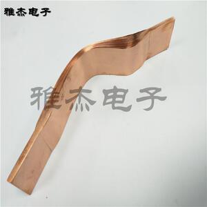 雅杰铜皮铜箔软连接 紫铜软连接 铜母线伸缩节 电池软铜排