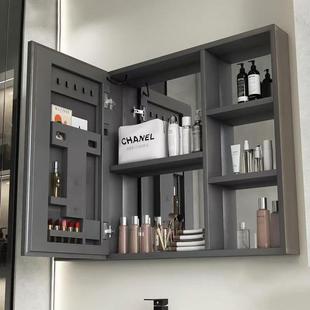 空智美浴室加厚太能镜柜灯光除雾妆收纳架铝卫生间挂579墙式 梳妆