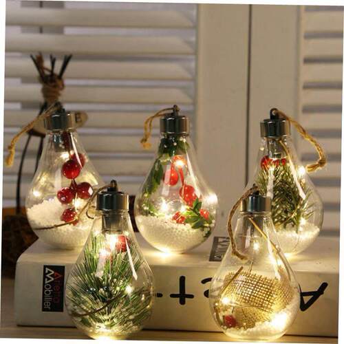 Christmas Tree Decor Fairy Lights Transparent LED Luminous N
