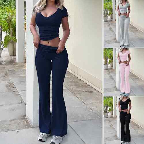 Sportswear short sleeved T-shirt long pants