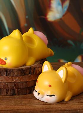 新款直销新款可爱动物手机支架 懒人神器桌面摆件树脂便携式立体